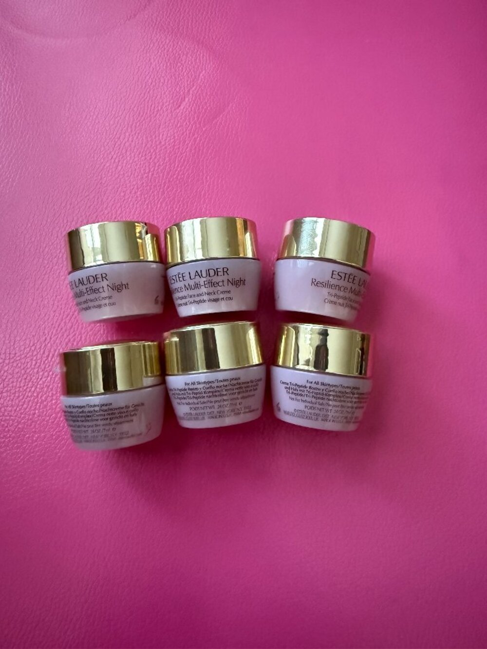 6X Estée Lauder Resilience Multi-Effect Night Tri-Peptide Crème 7 mL Each